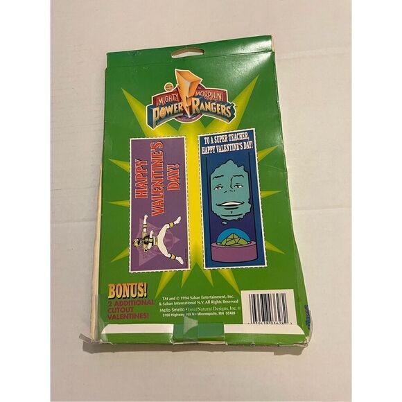 VTG New Mello Smello Power Rangers Valentine Kit 1994 Prismatic Bonus Sticker Fe - Picture 2 of 3